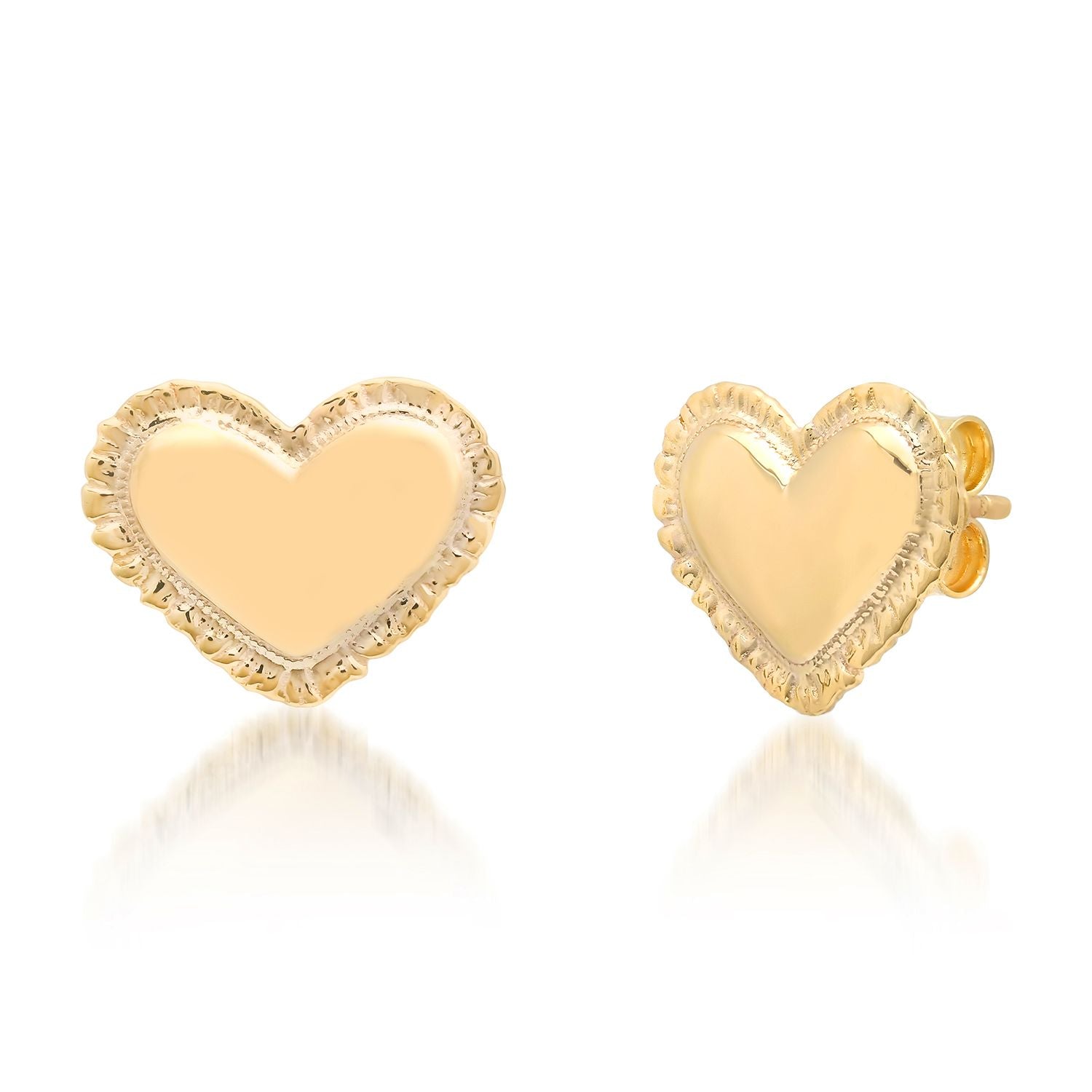 PILLOW HEART STUDS