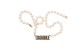 "TROUBLE" Pearl Necklace