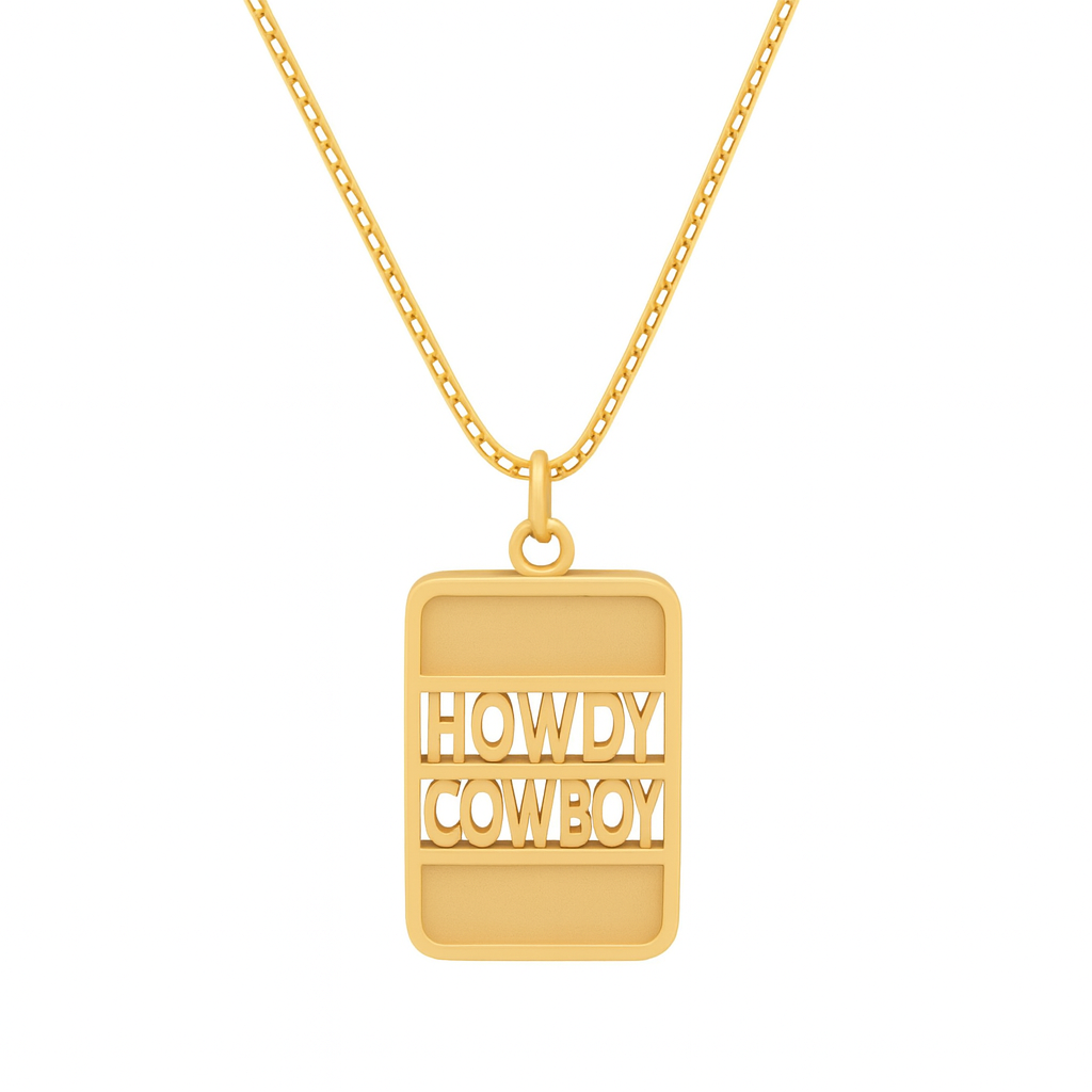 XL HOWDY COWBOY BANK NECKLACE