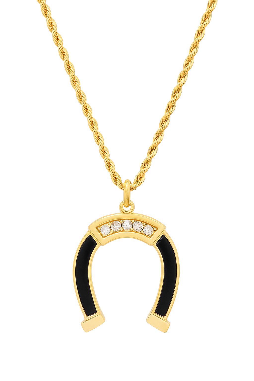 XL UPSIDE DOWN HORSESHOE NECKLACE