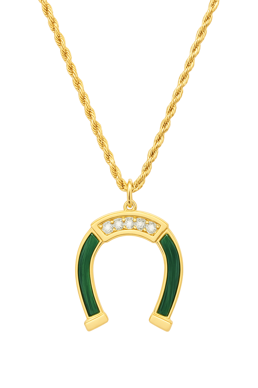 XL UPSIDE DOWN HORSESHOE NECKLACE
