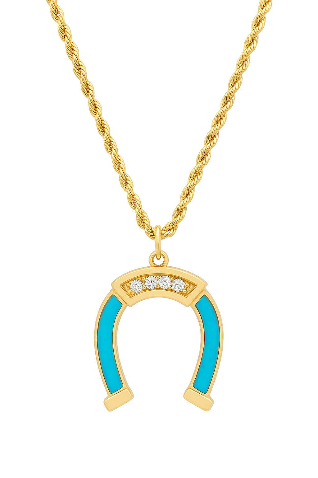 XL UPSIDE DOWN HORSESHOE NECKLACE