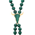 MALACHITE BULL HEAD WITH MALACHITE FACE