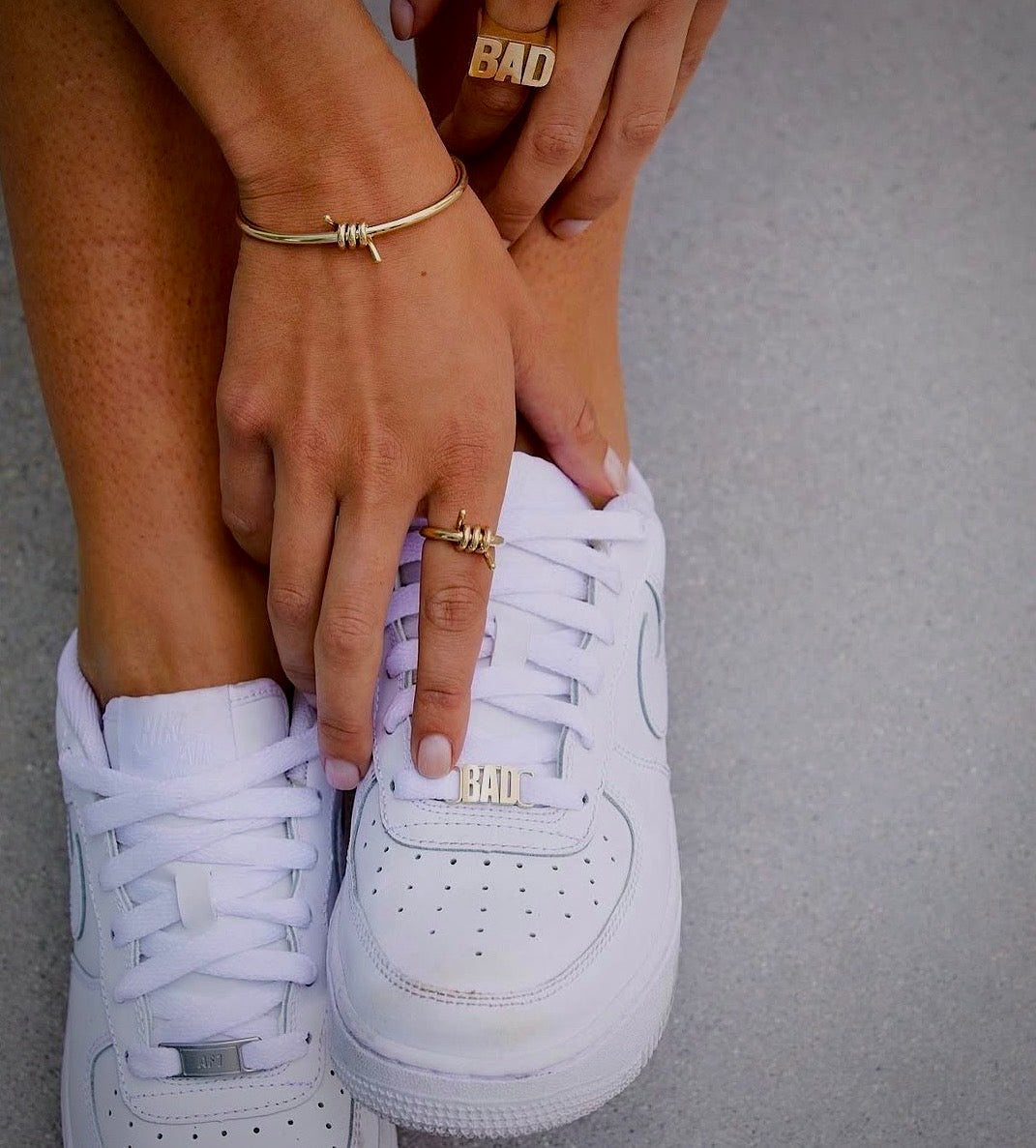"BAD" SHOELACE CHARM