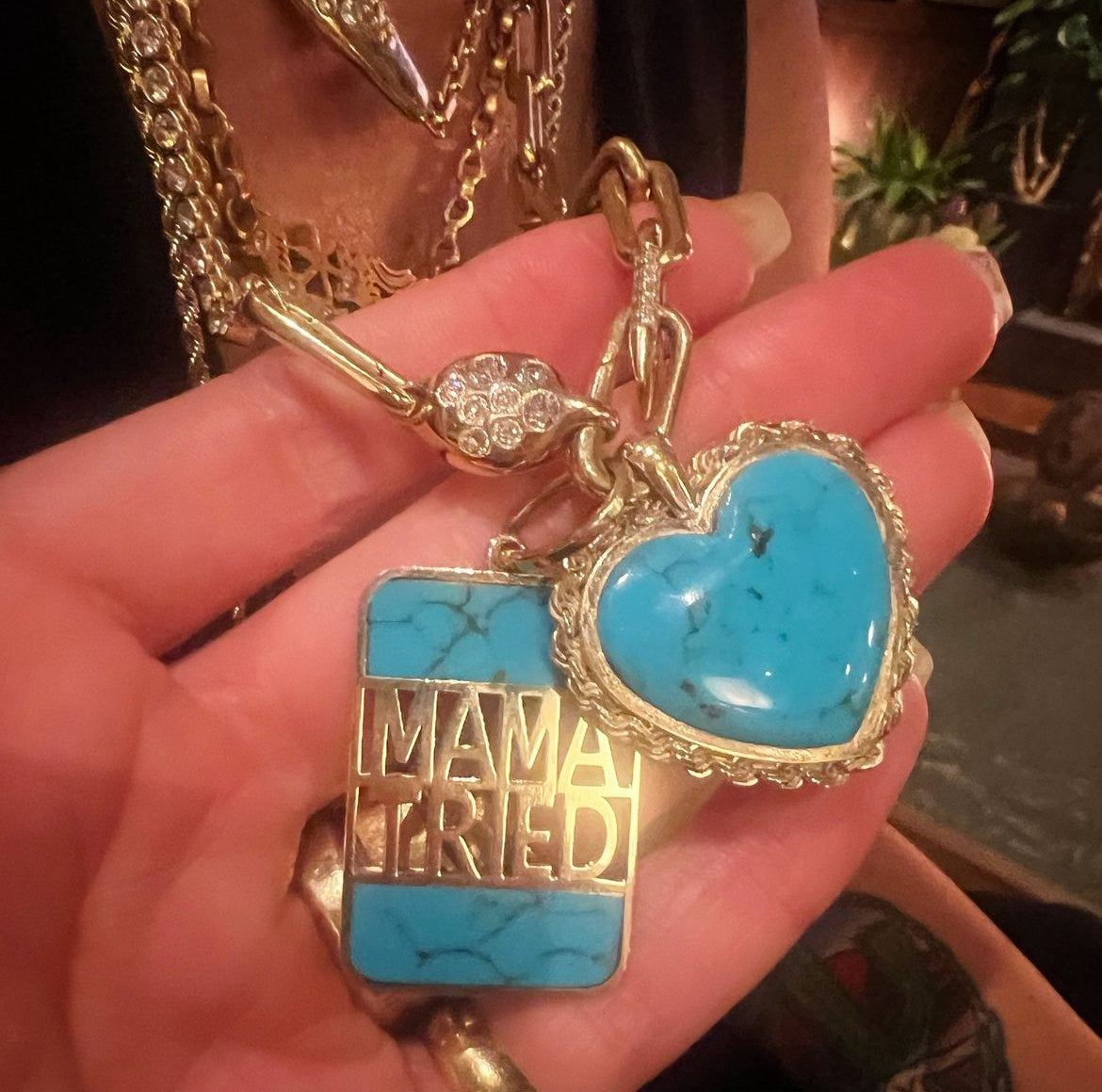 MAMA TRIED XL Bank Necklace with Inlay