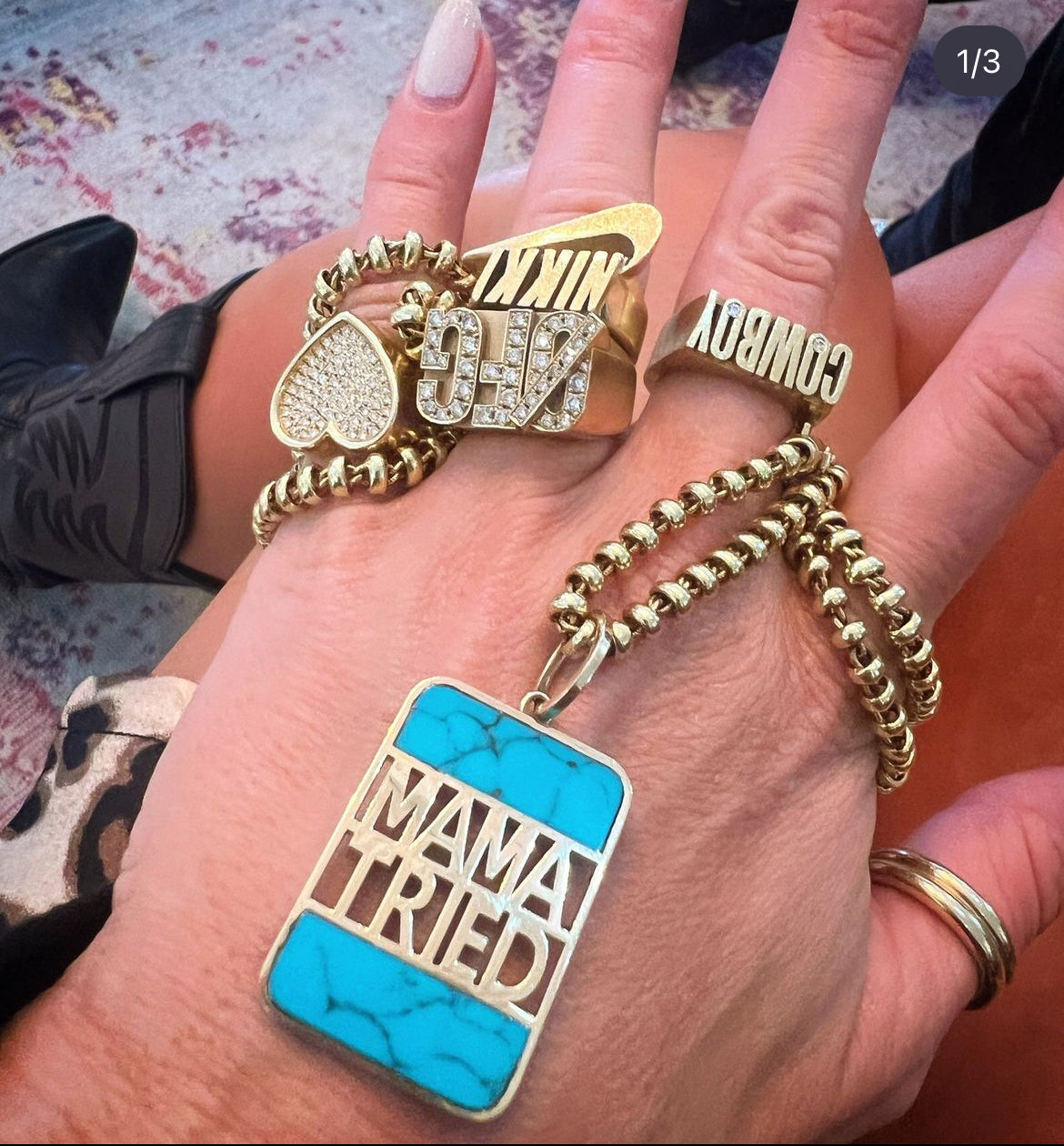 "MAMA TRIED" XL BANK NECKLACE