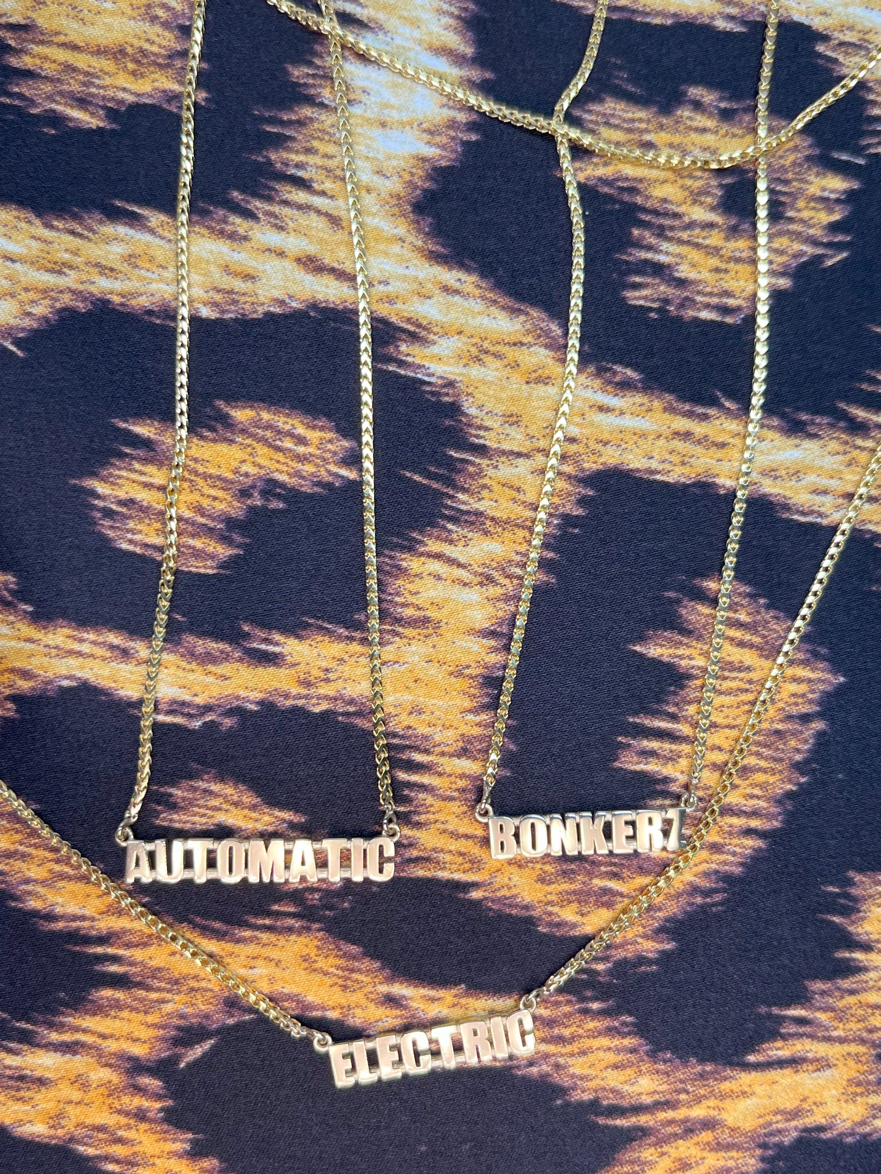 ELECTRIC Word Necklace