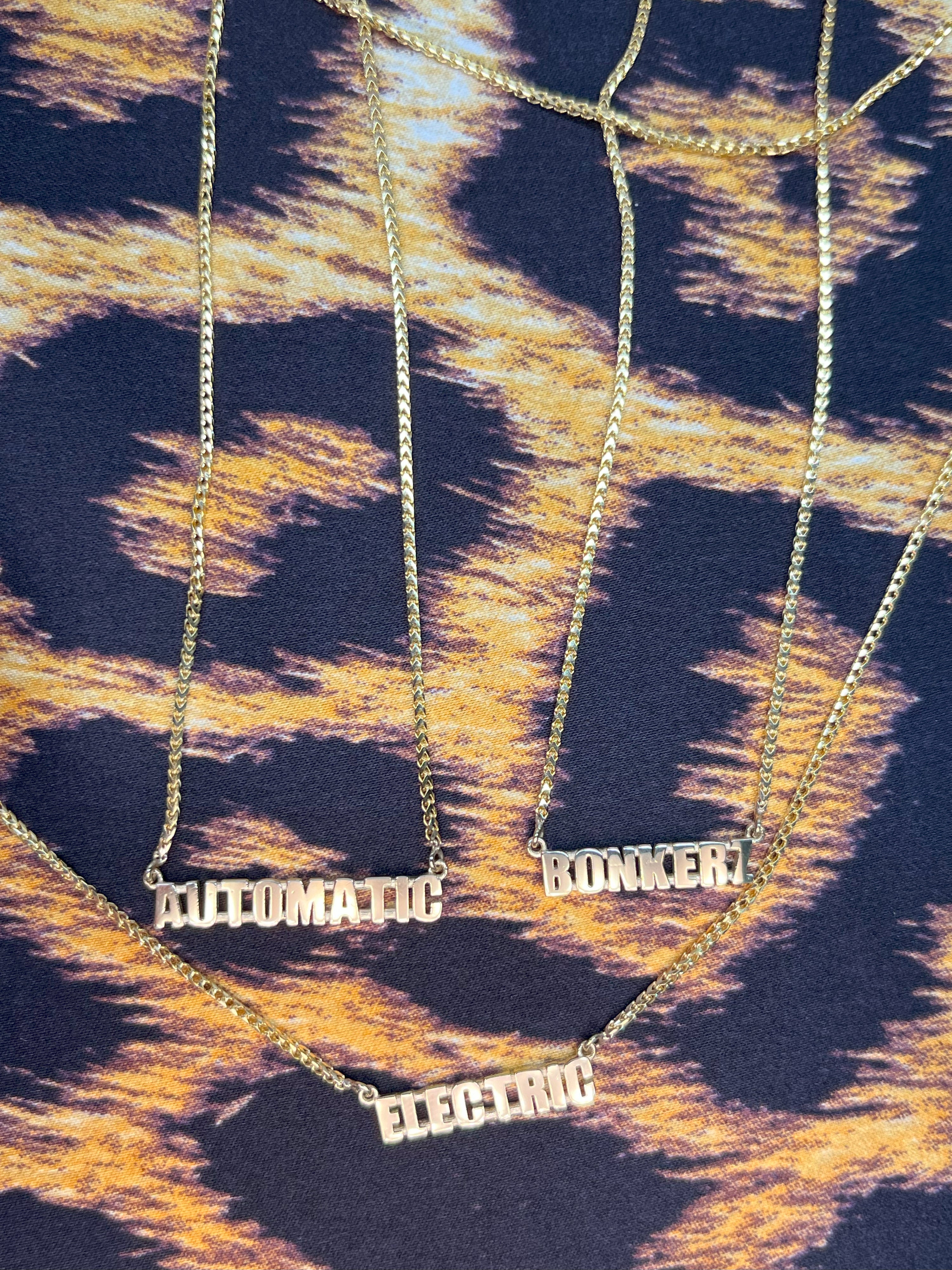 ELECTRIC Word Necklace