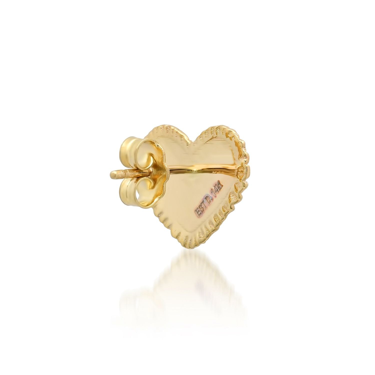 PILLOW HEART STUDS