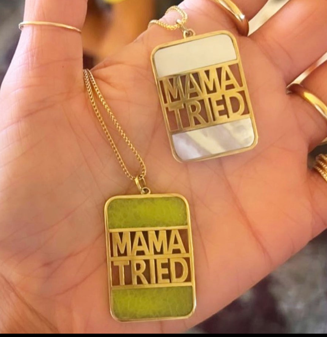 MAMA TRIED XL Bank Necklace with Inlay