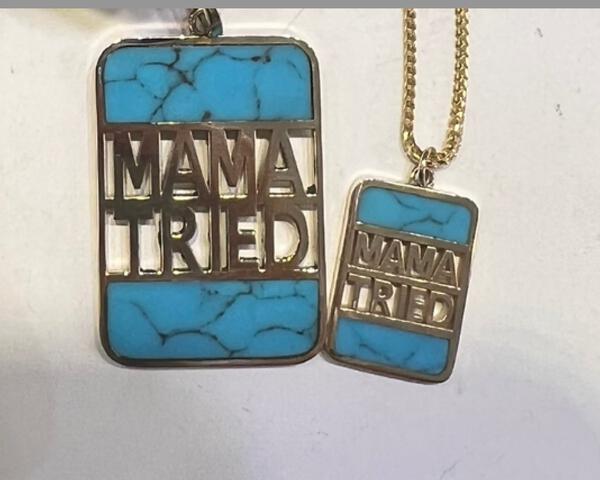 MAMA TRIED XL Bank Necklace with Inlay