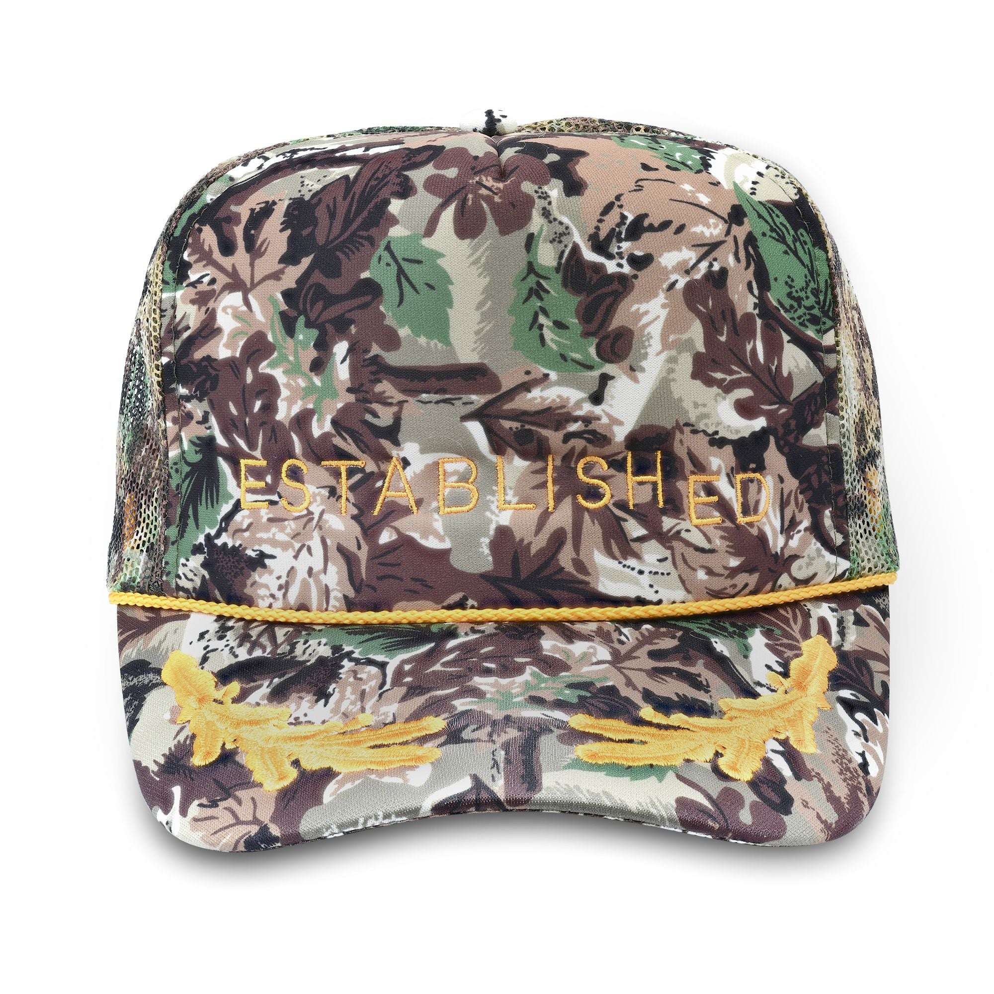 CAMO ESTABLISHED TRUCKERZ HAT (PRE-ORDER)