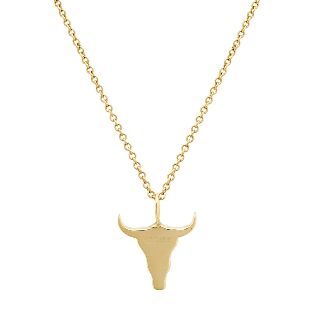 MINI BULL HEAD NECKLACE WITH DIAMONDS