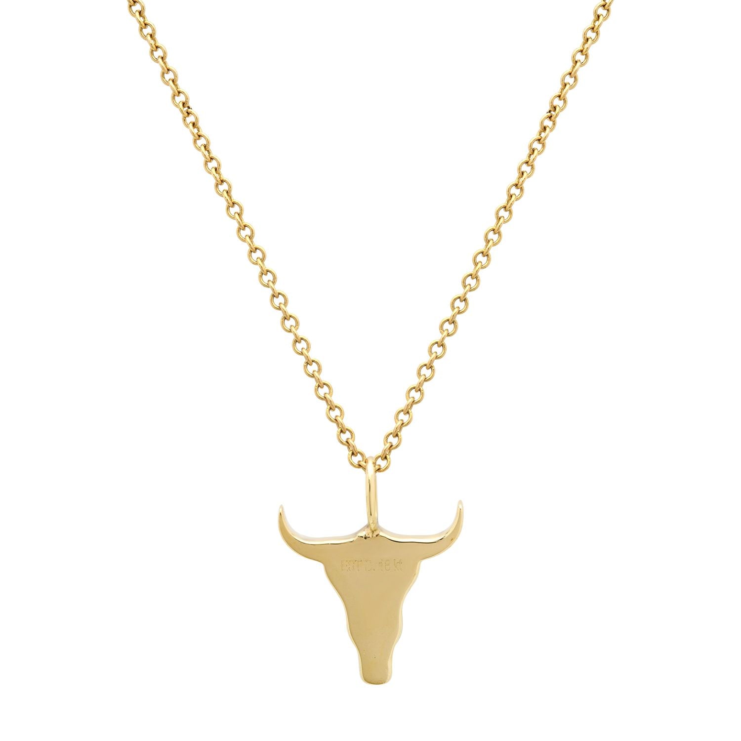 MINI BULL HEAD NECKLACE WITH DIAMONDS