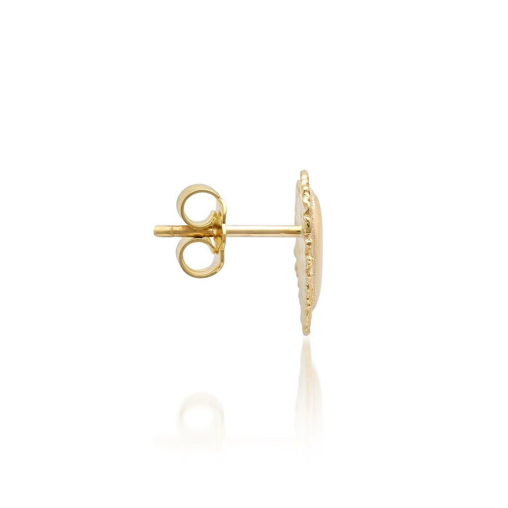 PILLOW HEART STUDS