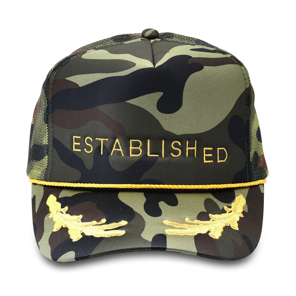 CAMO ESTABLISHED TRUCKERZ HAT (PRE-ORDER)
