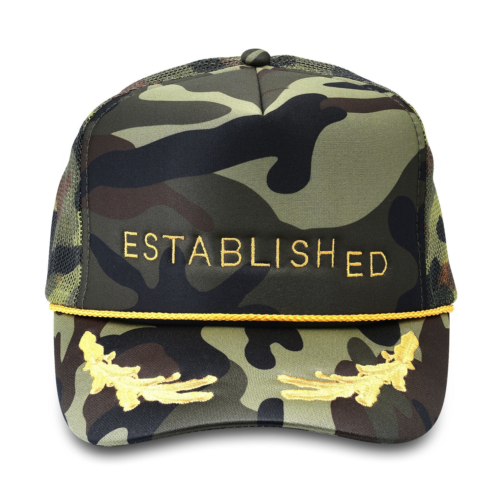 CAMO ESTABLISHED TRUCKERZ HAT (PRE-ORDER)