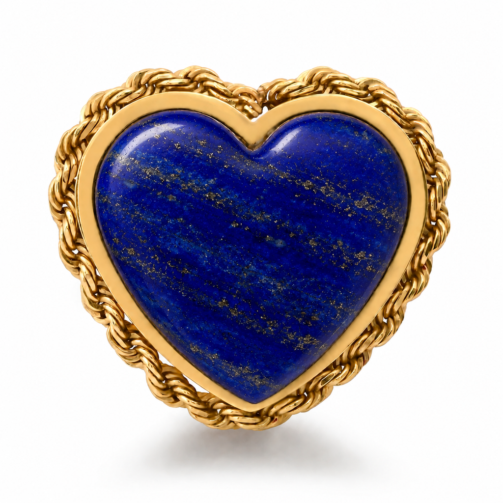 STONE HEART ROPE RING