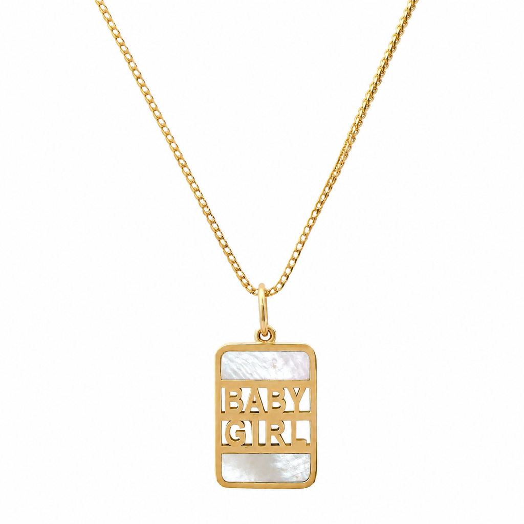 "BABY GIRL" BANK NECKLACE