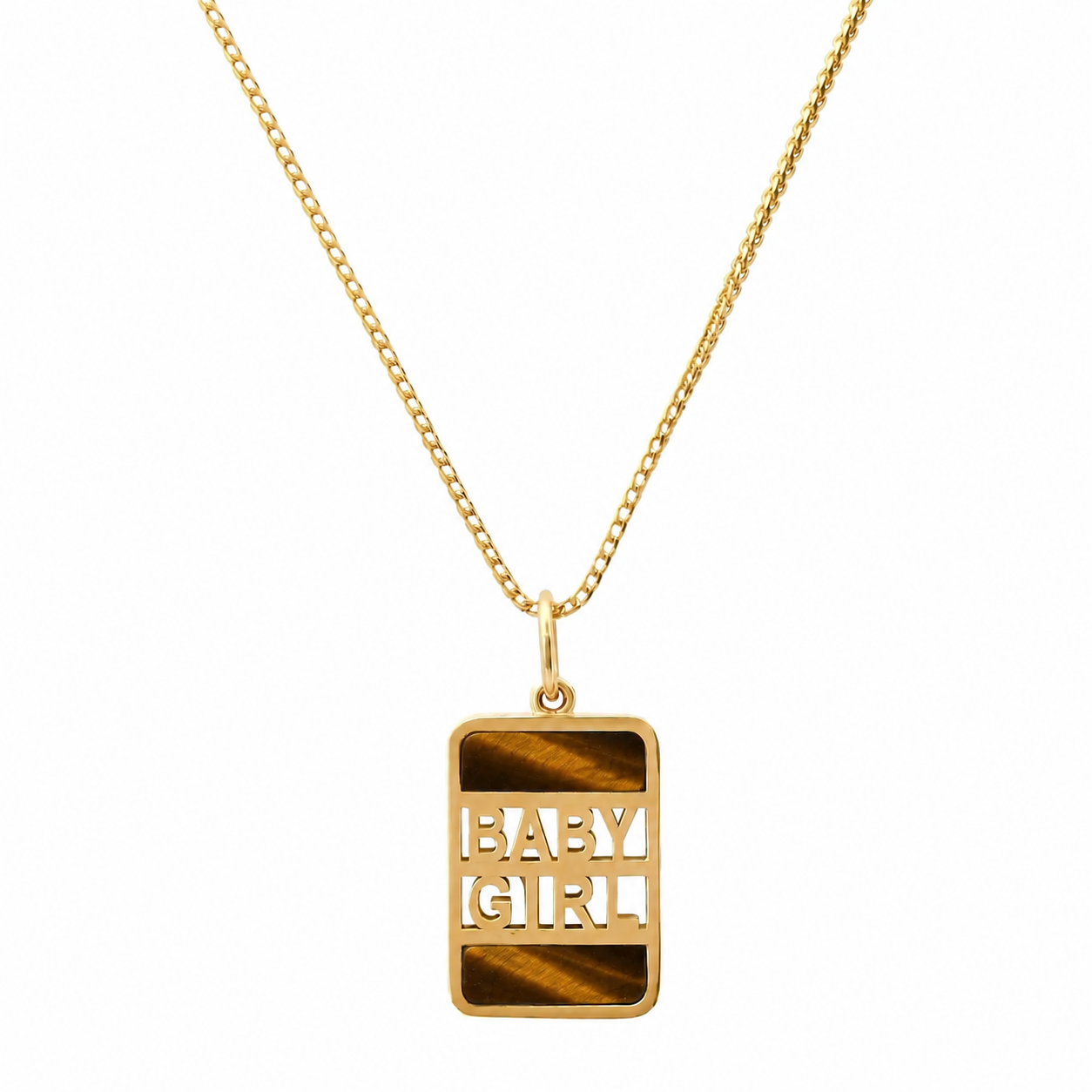 "BABY GIRL" BANK NECKLACE