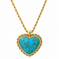 STONE HEART ROPE NECKLACE