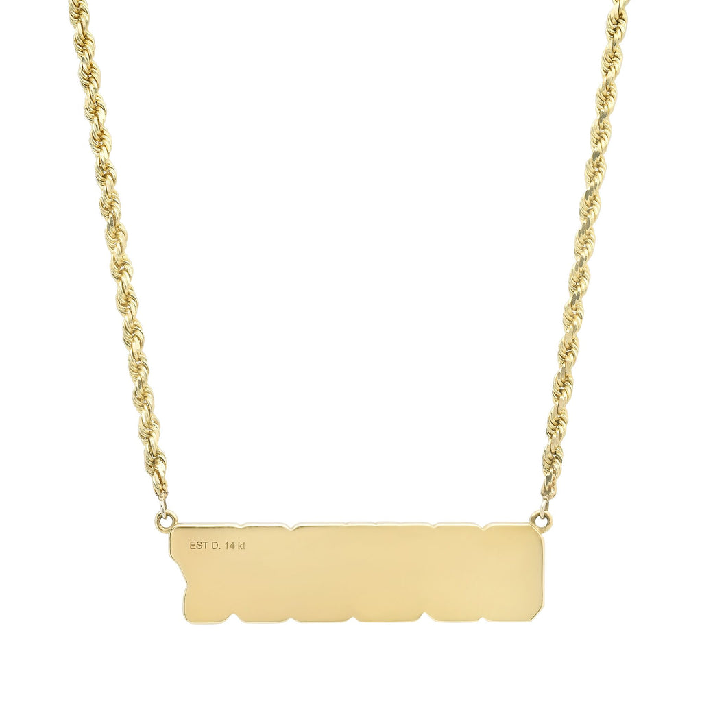 "COWBOY" JERSEY NAMEPLATE NECKLACE