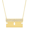 Razor Blade Necklace w/ Diamonds