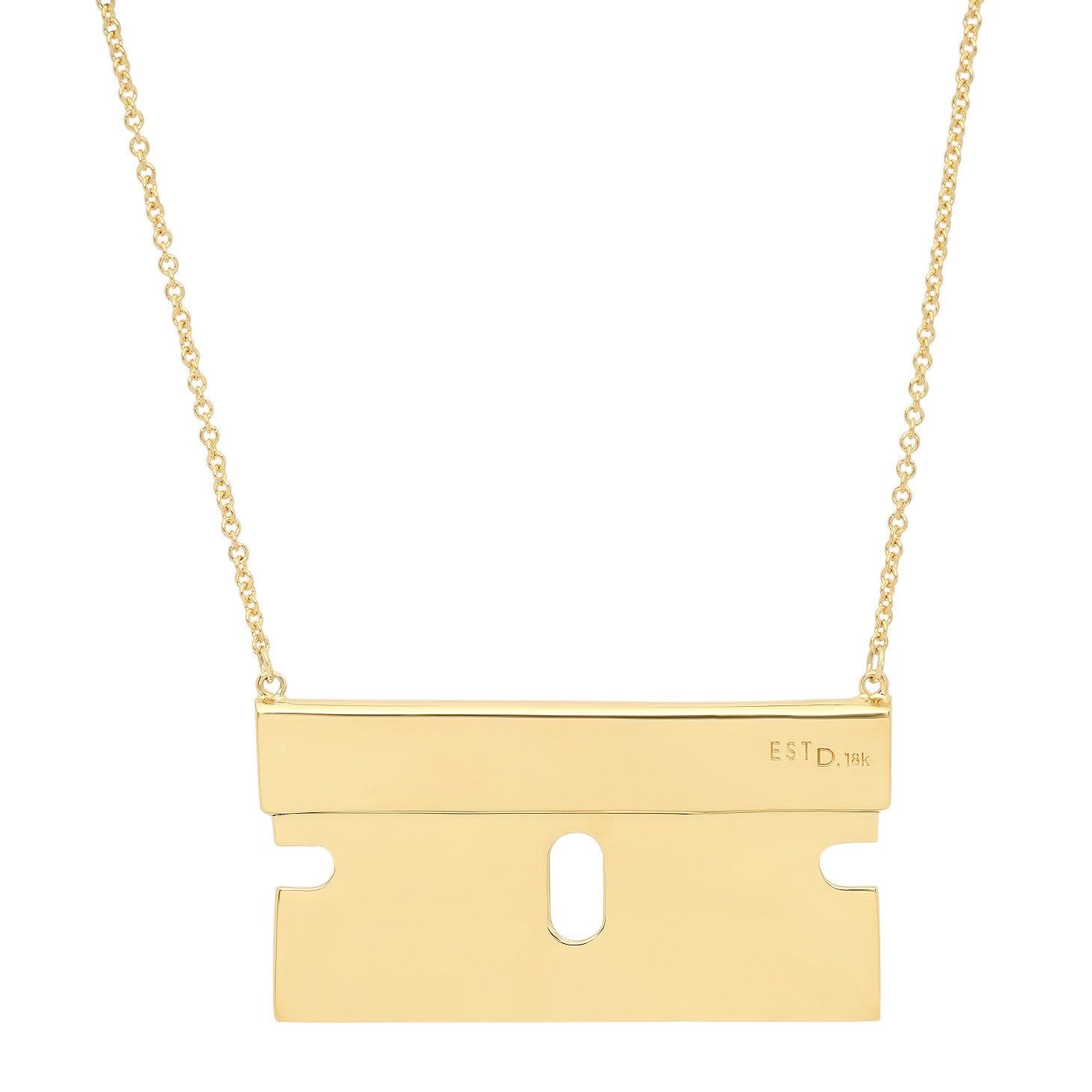 Razor Blade Necklace w/ Diamonds
