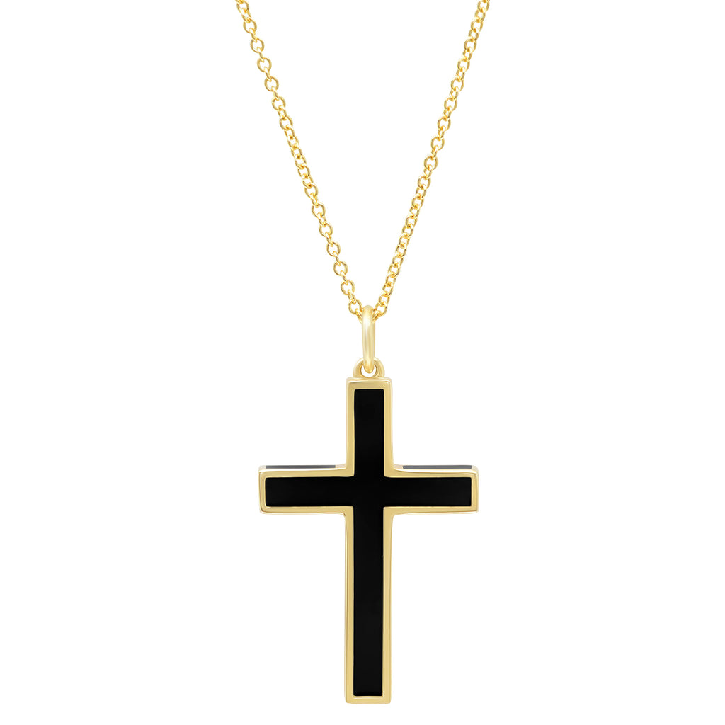 BLACK CROSS NECKLACE