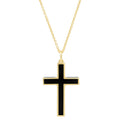 BLACK CROSS NECKLACE