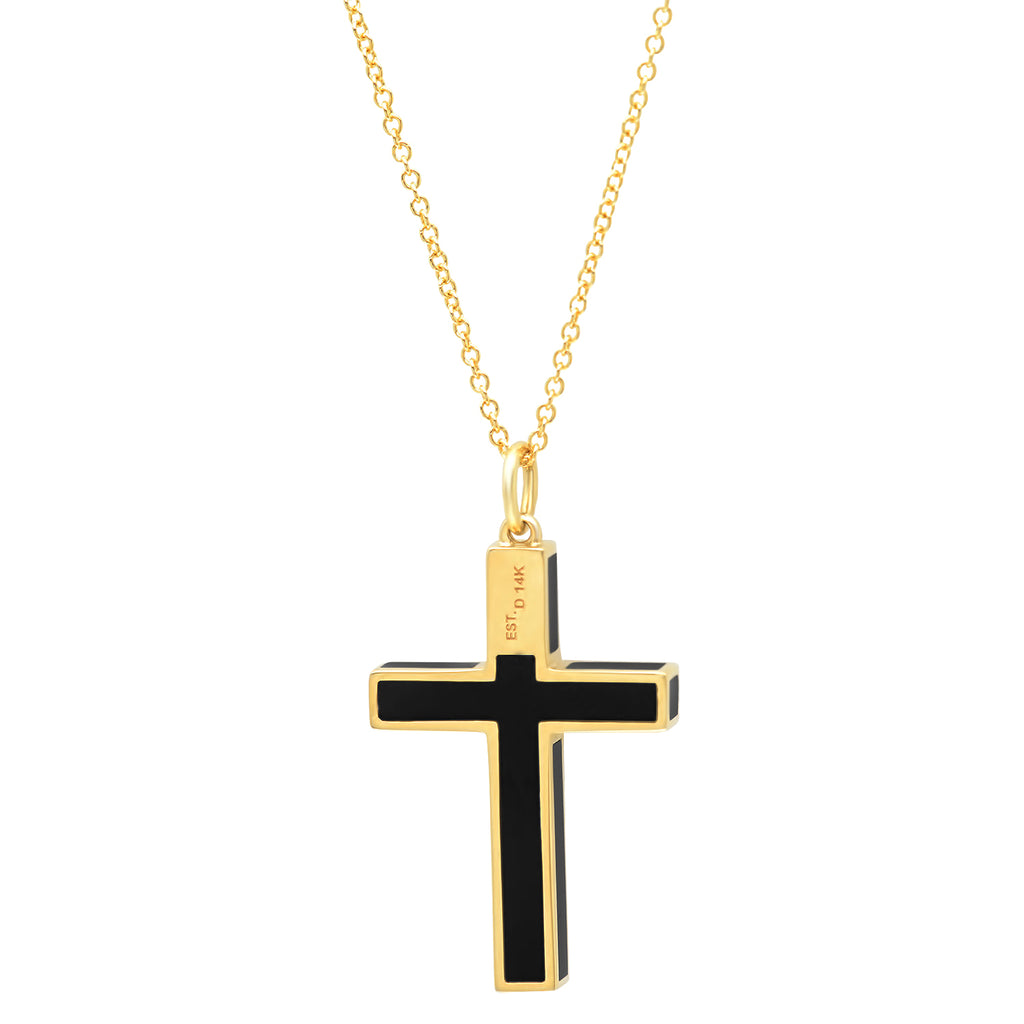 BLACK CROSS NECKLACE