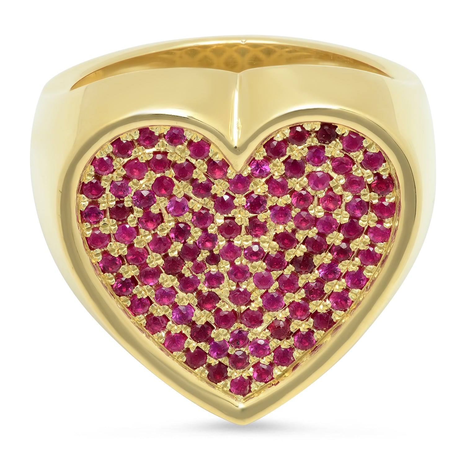 Ruby Heart Surface Ring