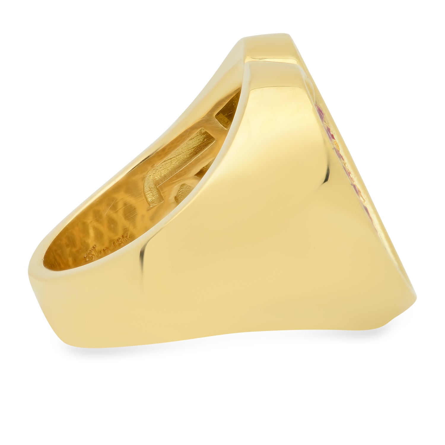 Ruby Heart Surface Ring