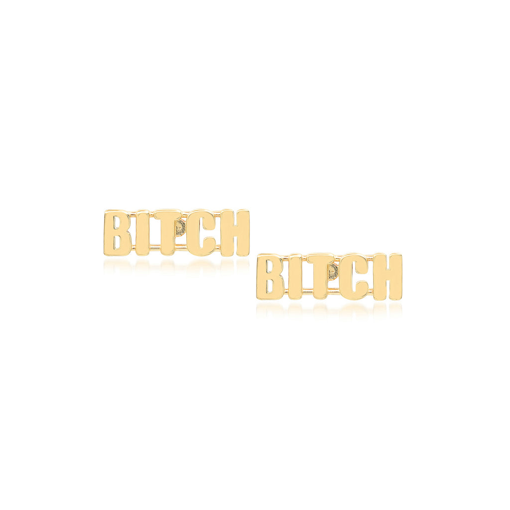 "BITCH" STUD EARRING