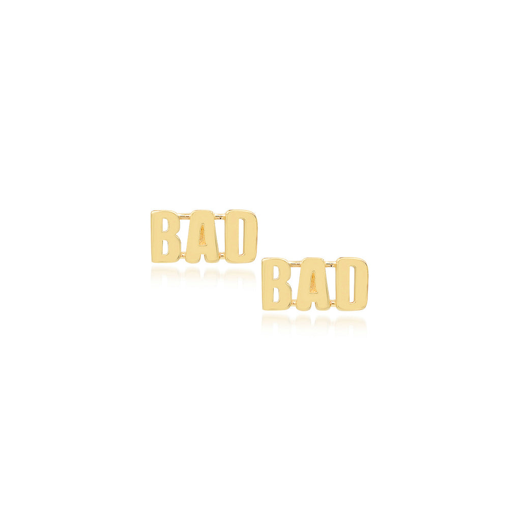"BAD" STUD EARRING