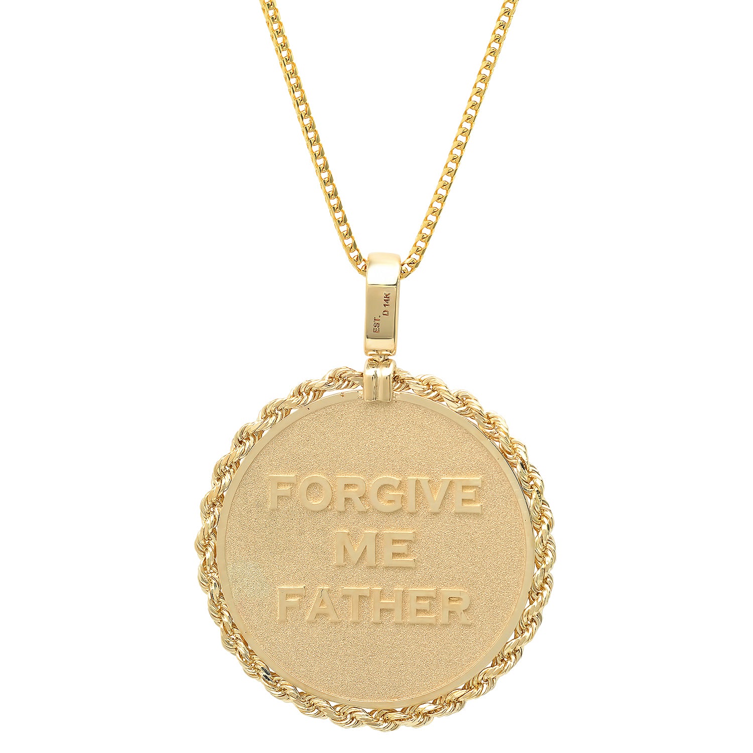 "Forgive Me Father/ For I Have Sinned" Pendant Necklace