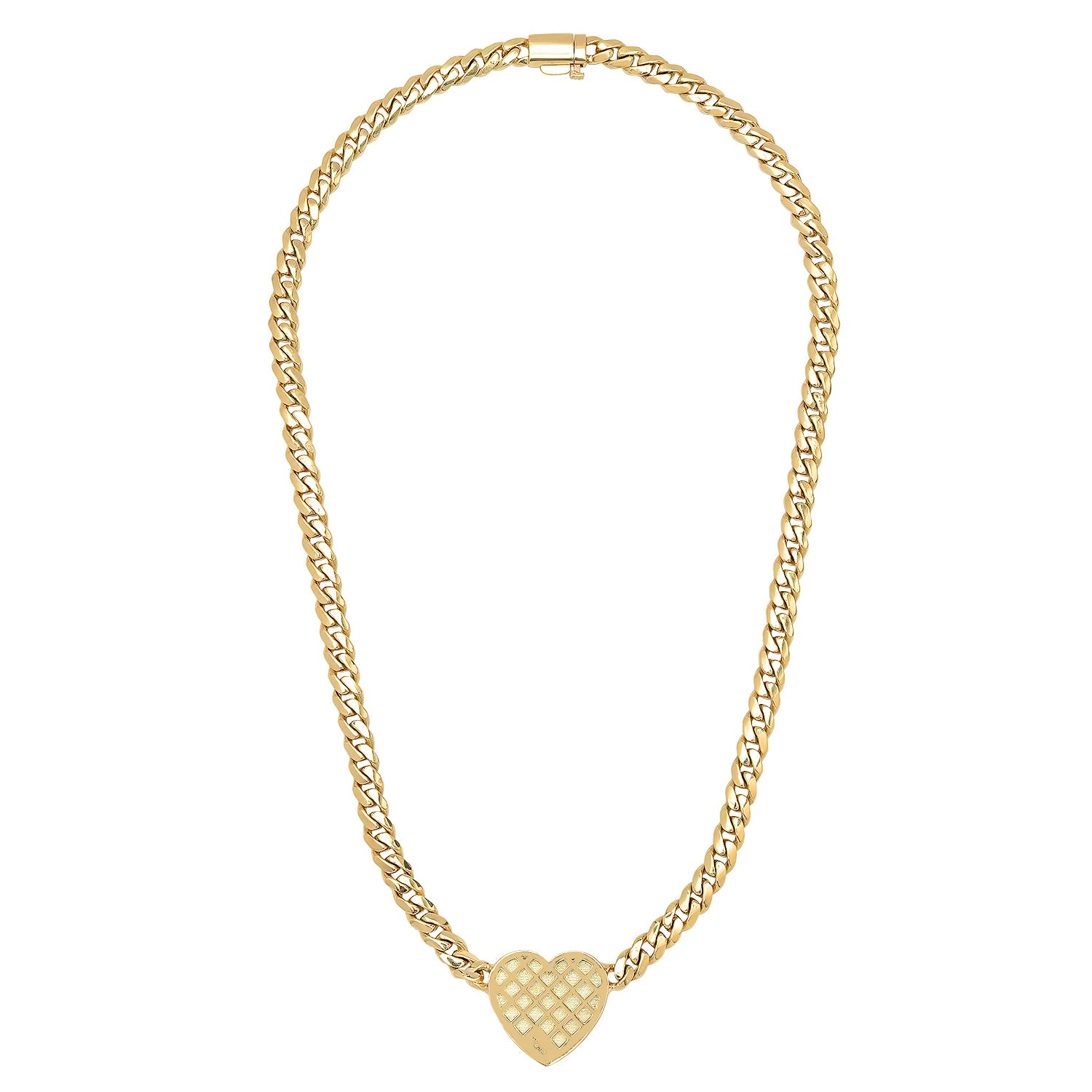RUBY HEART CUBAN CHAIN