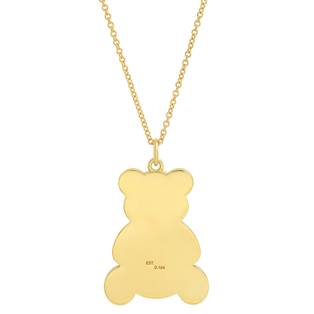 TEDDY BEAR NECKLACE WITH DIAMONDS