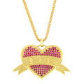 "MOM" TATTOO HEART NECKLACE