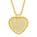 Pave Heart Medallion