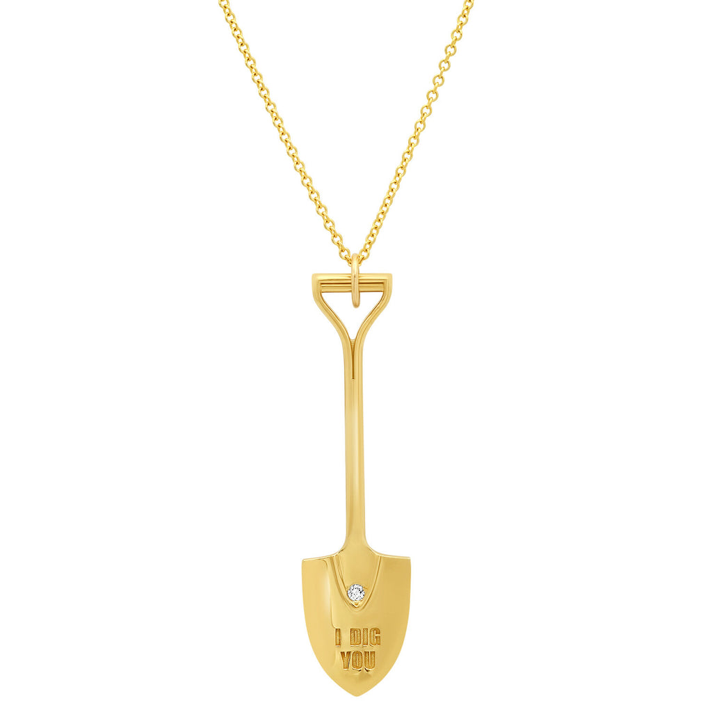 "I DIG YOU" SHOVEL NECKLACE
