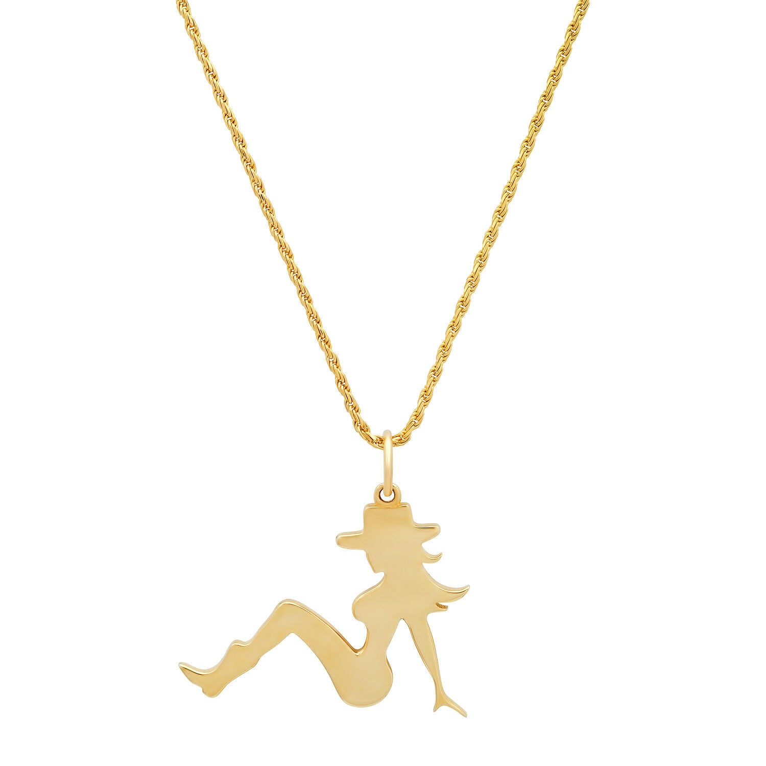 Cowgirl Silhouette Necklace