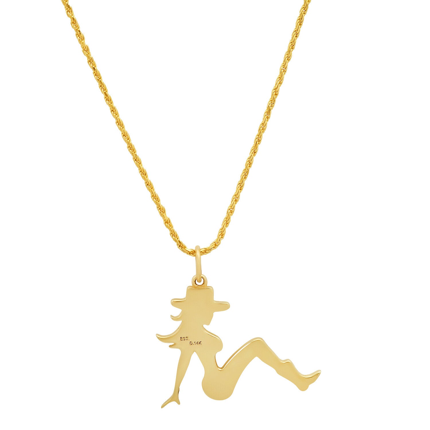 Cowgirl Silhouette Necklace