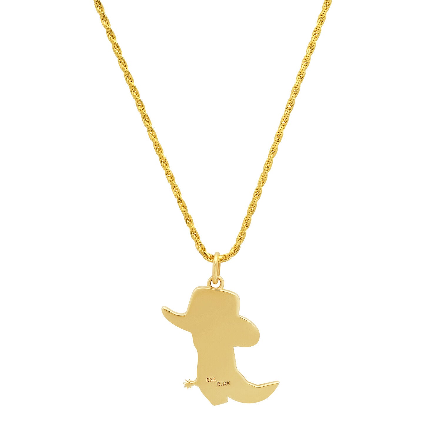 Cowboy Hat Boot Pendant Necklace