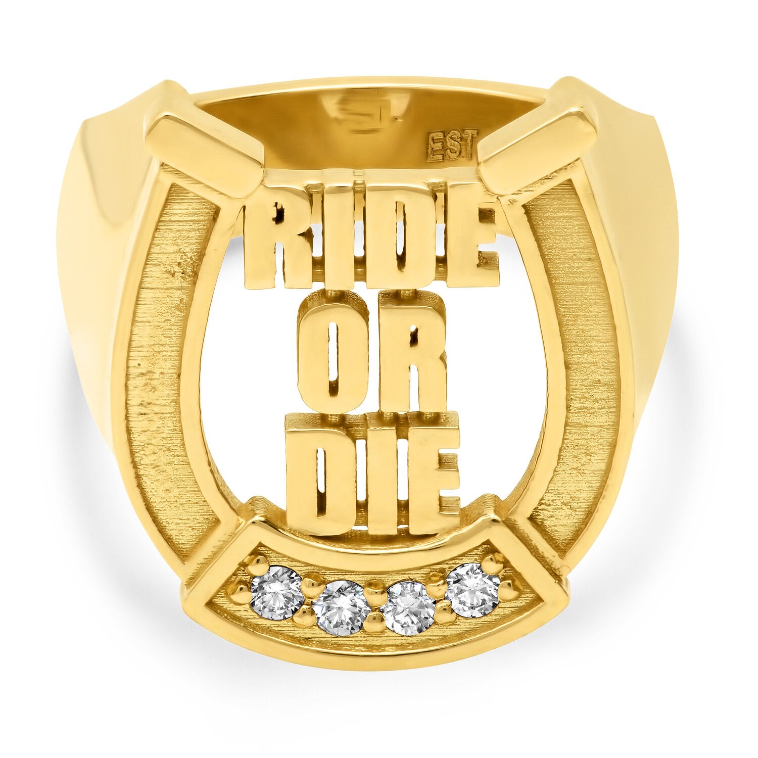 Ride or Die Horseshoe Ring