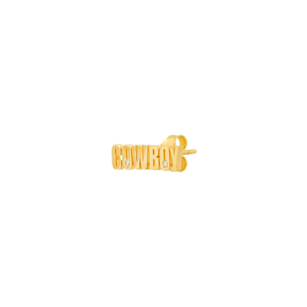 "COWBOY" STUD EARRING