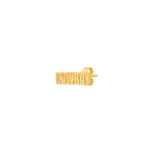 "COWBOY" STUD EARRING