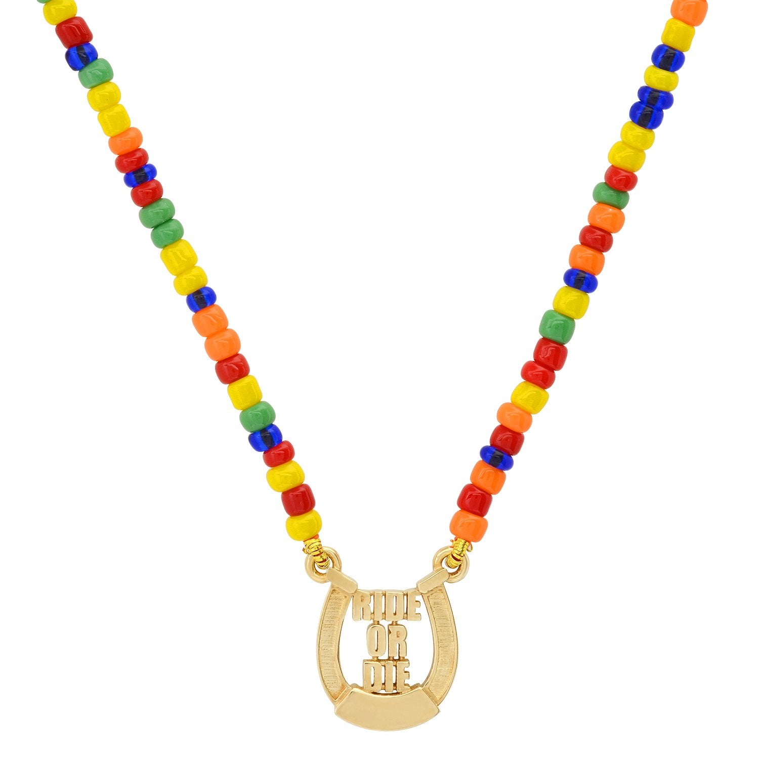 Mini Beaded Ride or Die Necklace