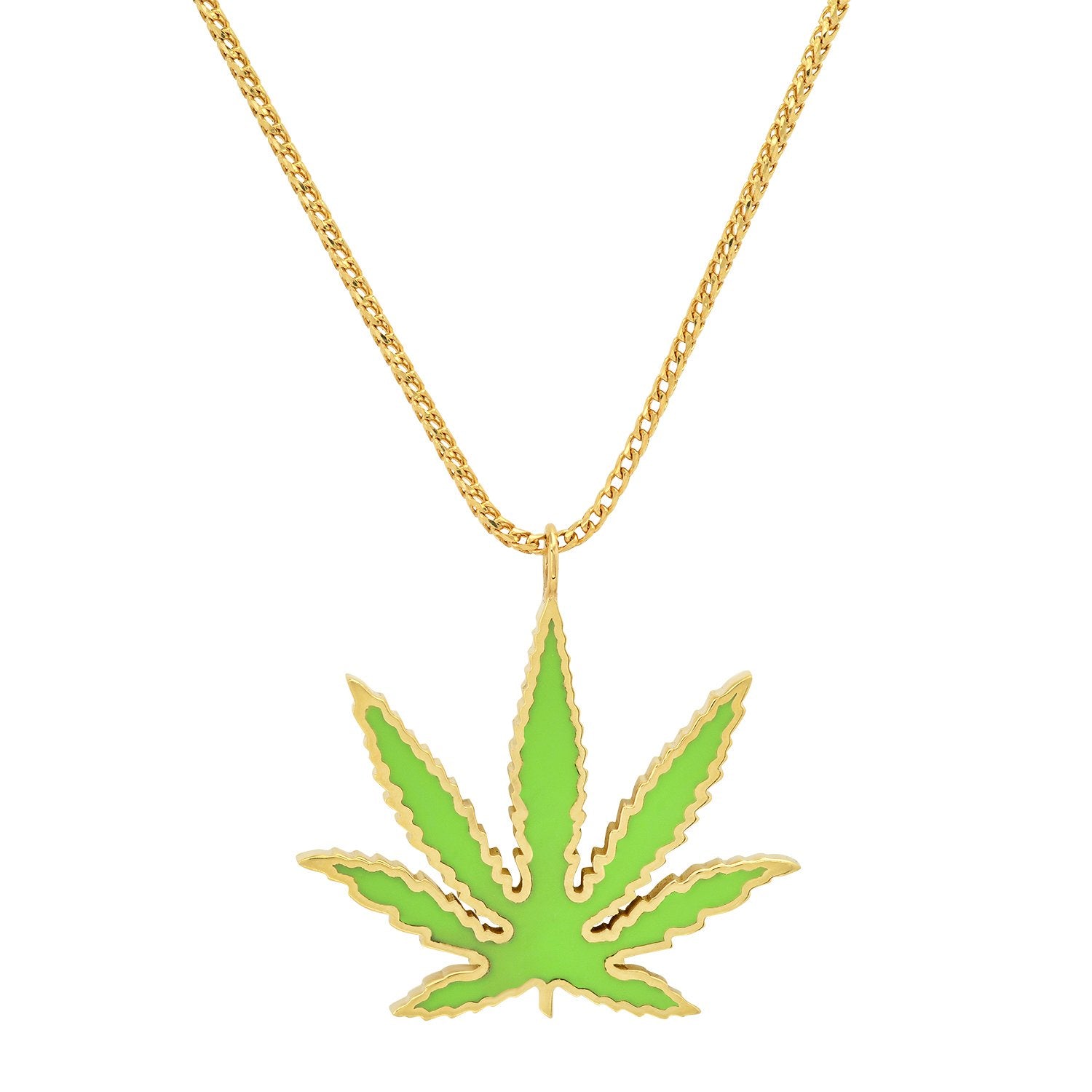 Cannabis Enamel Necklace