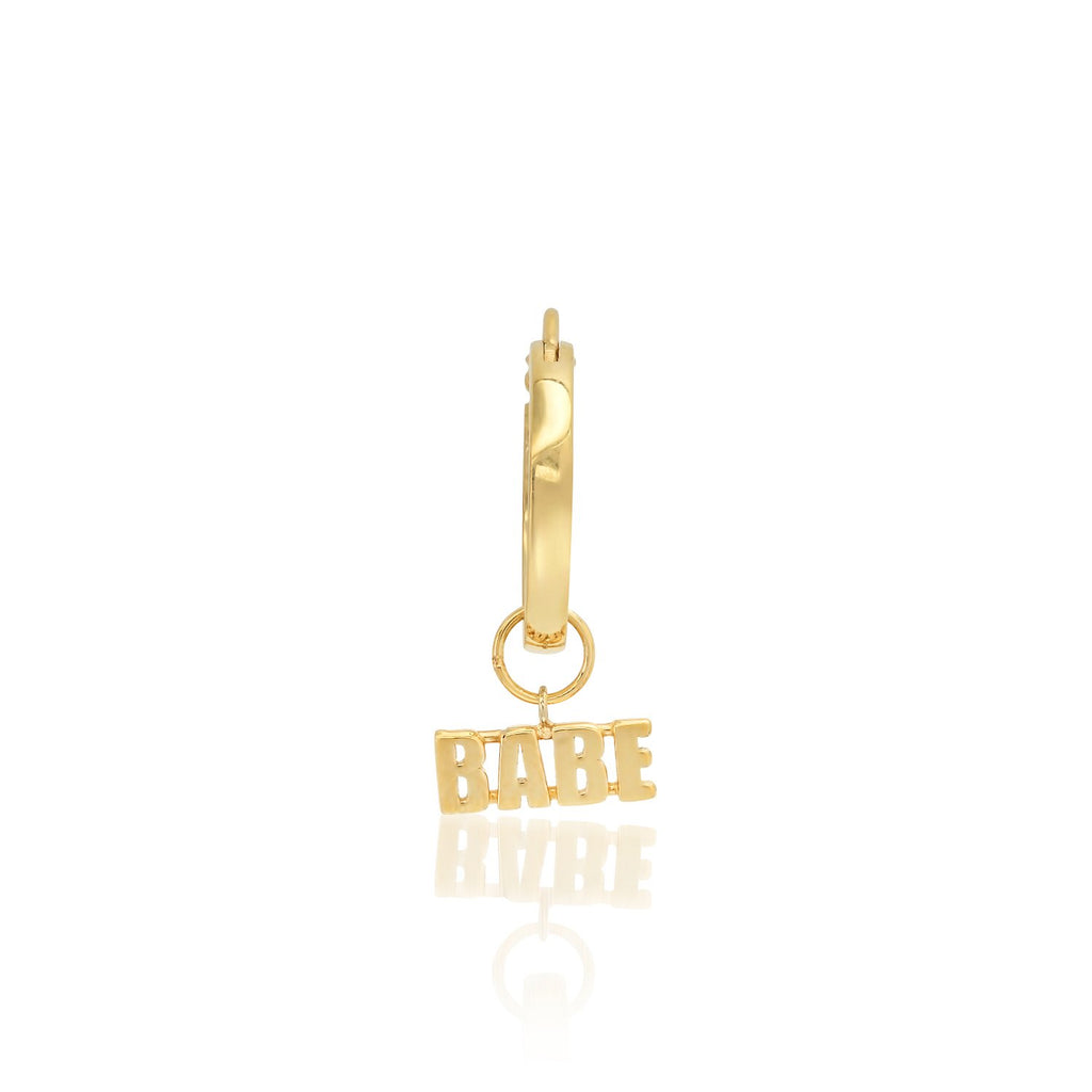 "BABE" HOOP EARRING